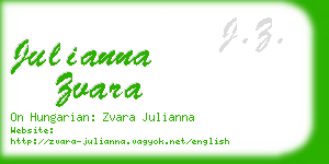 julianna zvara business card